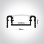 Profil LED Aplicat Alb 2 metri Slim h10mm