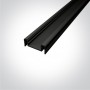 Profil LED Aplicat Negru 2 metri Slim h10mm