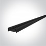 Profil LED Aplicat Negru 2 metri Slim h10mm