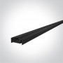 Profil LED Aplicat Negru 2 metri Slim h10mm