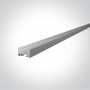 Profil LED Aplicat Mobila, Tavan, Perete Gri 16.6mm H10.6mm