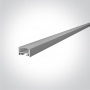 Profil LED Aplicat Mobila, Tavan, Perete Gri 16.6mm H10.6mm