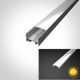 Profil LED Aplicat Mobila, Tavan, Perete Gri 16.6mm H10.6mm