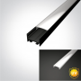 Profil LED Aplicat Mobila, Tavan, Perete Negru 16.6mm H10.6mm