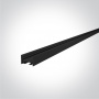 Profil LED Aplicat Mobila, Tavan, Perete Negru 16.6mm H10.6mm
