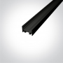 Profil LED Aplicat Mobila, Tavan, Perete Negru 16.6mm H10.6mm