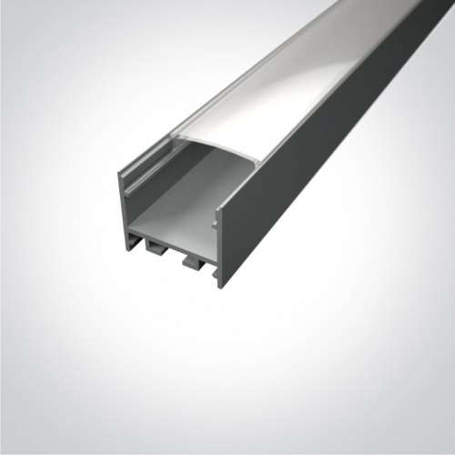 Profil LED Tavan, Mobila si Perete Aplicat Gri 20mm h23.4mm