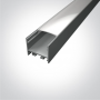 Profil LED Tavan, Mobila si Perete Aplicat Gri 20mm h23.4mm