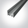 Profil LED Tavan, Mobila si Perete Aplicat Gri 20mm h23.4mm