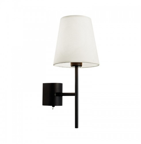 Aplice Perete  Alb cu Negru Textil cu Intrerupator 1xE27