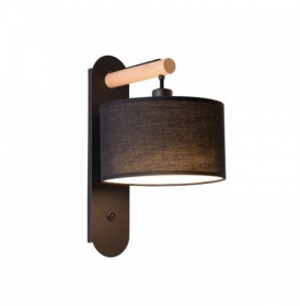 Aplica  tip Pendul Negru Lemn cuTextil 1xE7