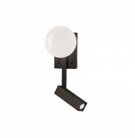 Aplica LED , Tip Glob, Neagra, Orientabila