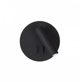 Aplica LED  cu Doua Intrerupatoare, Neagra, 3000K