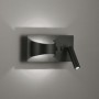 Aplica LED  Neagra cu Intrerupator pe Doua Zone