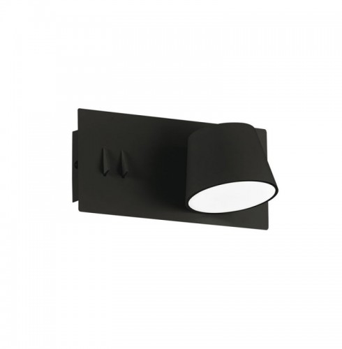 Aplica LED  Neagra cu Intrerupator, 3000K