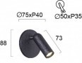 Aplica LED  Neagra Orientabila D75mm