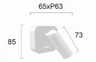 Aplica LED  Alba cu Intrerupator 3000K