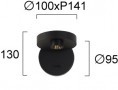 Aplica LED , Neagra cu Intrerupator Orientabila