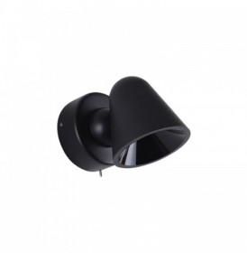 Aplica LED  Neagra, cu Intrerupator Orientabila D80mm