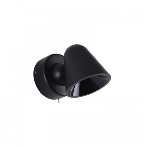 Aplica LED  Neagra, cu Intrerupator Orientabila D80mm
