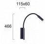 Aplica LED  Neagra Flexibila 4W