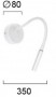 Aplica LED  Alba Flexibila D80mm