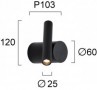 Aplica LED  Cilindrica Neagra