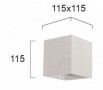 Aplica  Alba DIn Beton cu G9