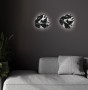 Aplica LED Neagra Din Ceramica cu Lumina in Spate