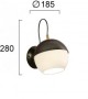 Aplica  Bronz Tip Glob 1xE27