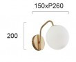 Aplica Pat  Aurie Tip Glob 1xE14