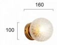 Aplica  Aurie cu Sticla Alba 1xG9