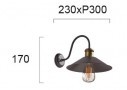 Aplica  Bronz Din Metal 1xE27
