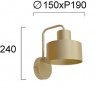 Aplica  Aurie din Metal 1xE27