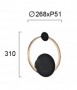 Aplica LED  Aurie cu Negru Rotunda 14W