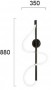 Aplica LED  Neagra Snake 27W