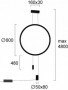 Aplica LED  Neagra, Rotunda 21W