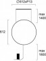 Aplica LED  Neagra, Rotunda 19W