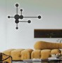 Aplica LED  Neagra Liniara cu Cercuri 18W