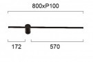 Aplica LED  Neagra, Liniara 15W