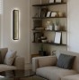 Aplica LED  Neagra din Aluminiu si Piatra Dreptunghiulara 30W