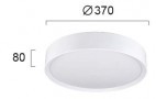 Plafoniera Rotunda Alba cu Dulie 3xE27 D370mm