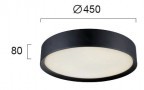 Plafoniera Rotunda Neagra cu Dulie 3xE27 D450mm
