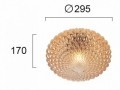 Plafoniera Rotunda cu Sticla Aurie 1xE27