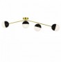 Plafoniera Rotunda Aurie Cu Negru Tip Glob Dulie 4xG9