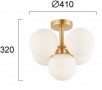 Plafoniera  Aurie cu Dulie 5xE14
