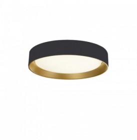 Plafoniera LED Antracit cu Interior Auriu 24W