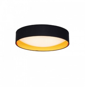 Plafoniera LED Neagra cu Interior Auriu 24W