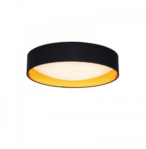 Plafoniera LED Neagra cu Interior Auriu 24W