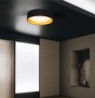 Plafoniera LED Neagra cu Interior Auriu 24W